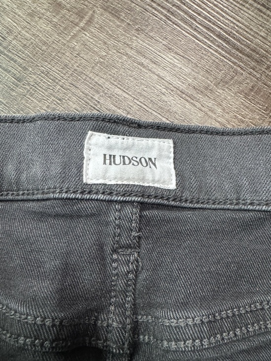 Hudson Jeans Black Washed Denim Mini Skirt with Raw Hem